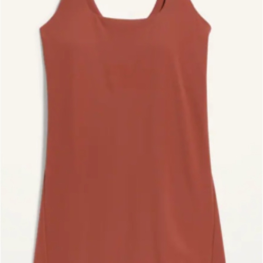 NWT - Old Navy PowerSoft Shelf- Bra Rust Athletic Activewear Dress - Picture 3 of 9
